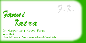 fanni katra business card